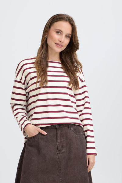 Ramsi Cotton Pullover (Fig Stripe)