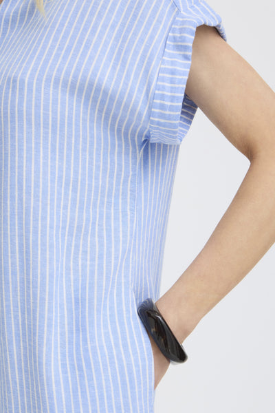 Falakka Linen Blend Shirt Dress (Della Robbie Stripe)