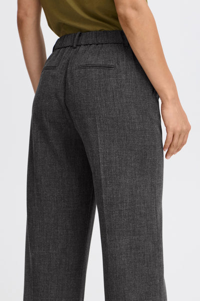 Danta Wide Leg Crop Pant (Dark Grey Melange)