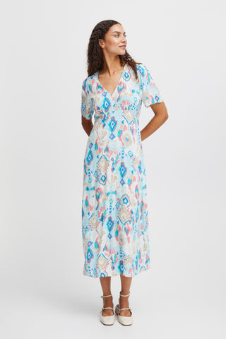 Jacqueline Patterned Maxi Dress (Clearwater)