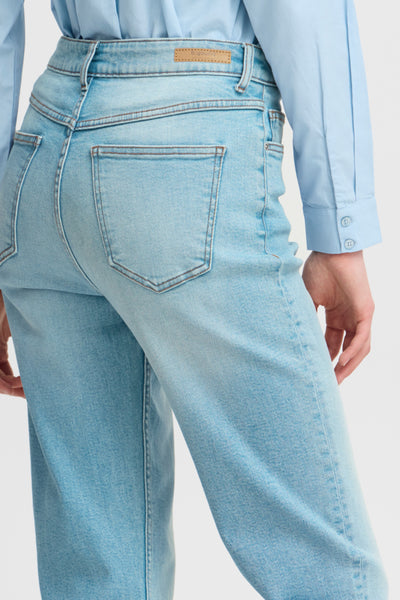 Loetta Straight Denim Jeans (Light Blue)