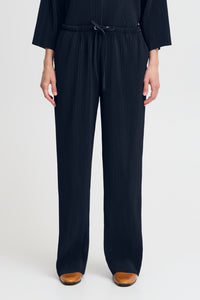 Trissa Pleated Tie Pant (Navy)