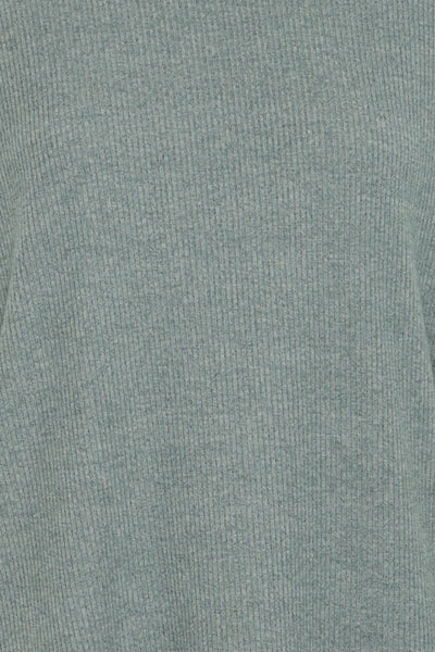 Nita Ribbed Long Sleeve Pullover (Green Gables Melange)