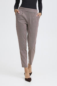 Rowan Pull On Check Pant (Red Check)