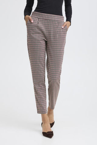 Rowan Pull On Check Pant (Red Check)