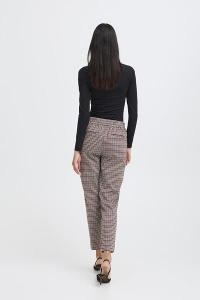 Rowan Pull On Check Pant (Red Check)