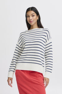 Nagla Striped Sweater (Navy Stripe)