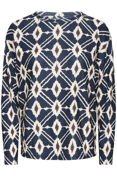 Pieta Patterned Sweater (Navy Blazer Print)
