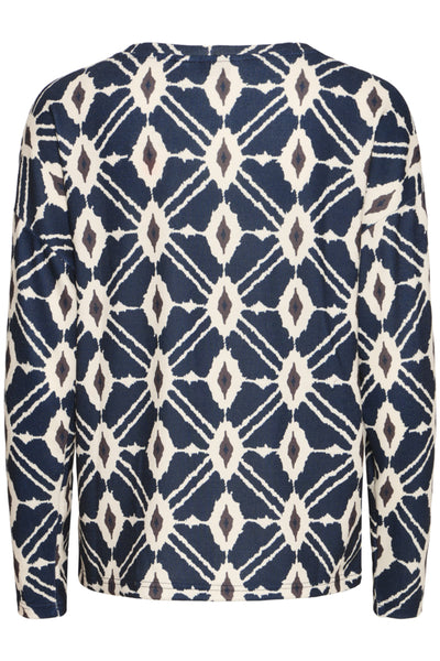 Pieta Patterned Sweater (Navy Blazer Print)