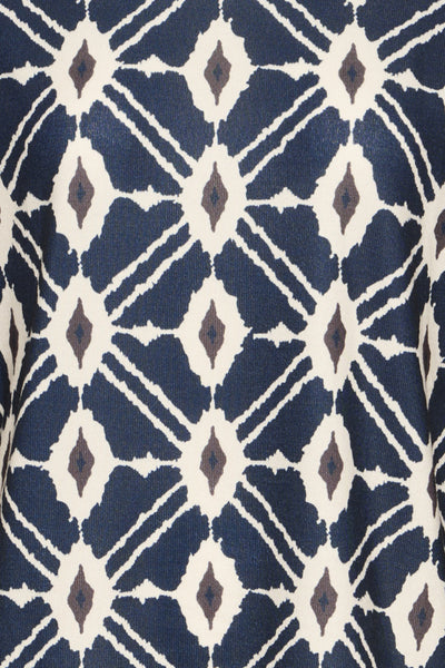 Pieta Patterned Sweater (Navy Blazer Print)