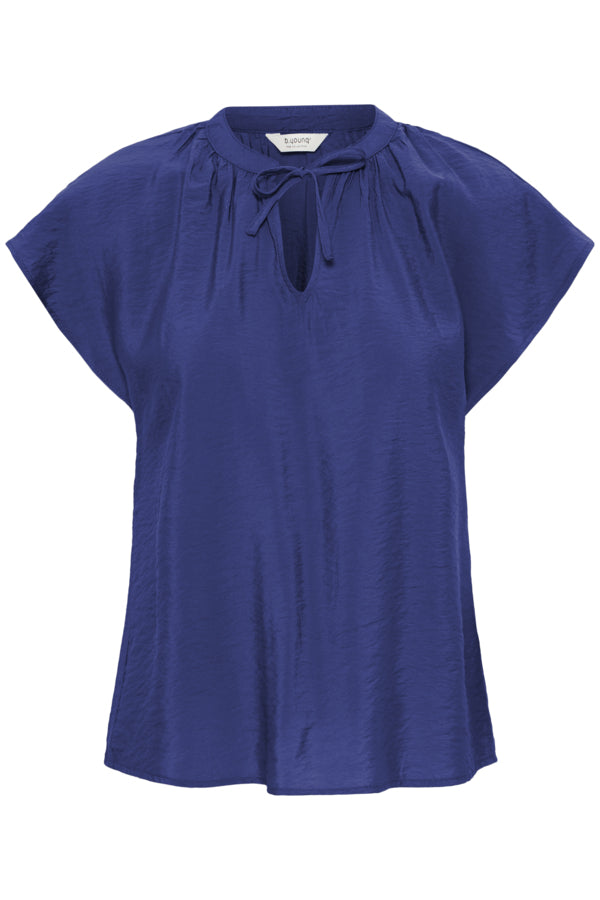 Hailey V Neck Blouse (Medieval Blue)