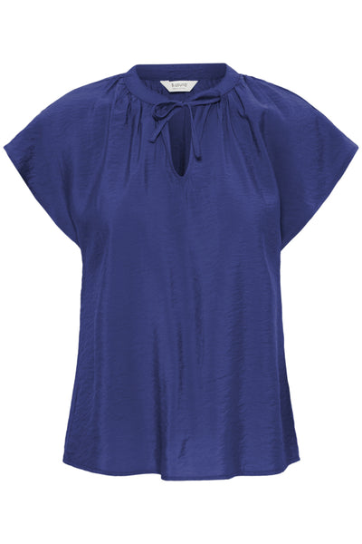 Hailey V Neck Blouse (Medieval Blue)