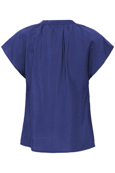 Hailey V Neck Blouse (Medieval Blue)