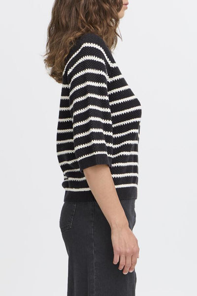 Mikala Raglan Cotton Sweater (Black)