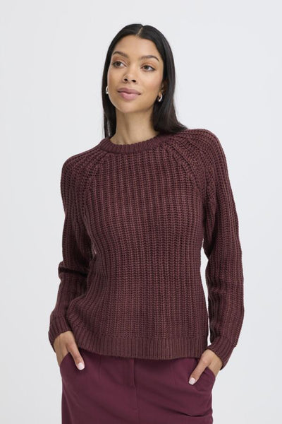 Otinka O Neck Sweater (Burgundy)