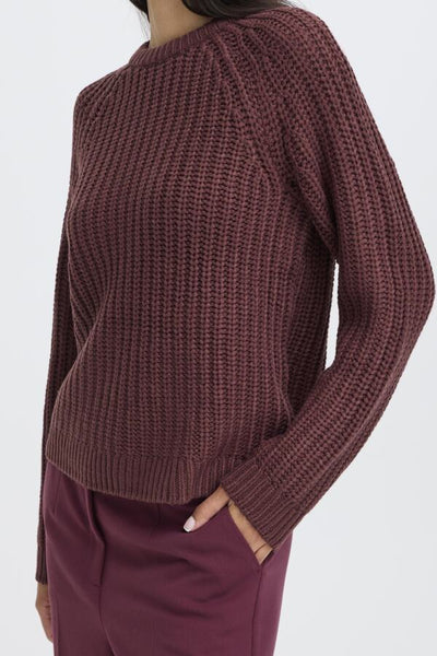 Otinka O Neck Sweater (Burgundy)
