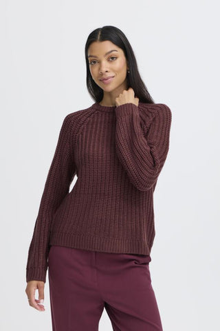 Otinka O Neck Sweater (Burgundy)