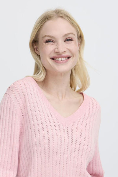 Morla Pointelle Sweater (Parfait Pink)
