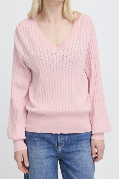 Morla Pointelle Sweater (Parfait Pink)