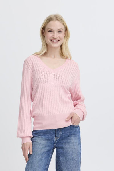 Morla Pointelle Sweater (Parfait Pink)