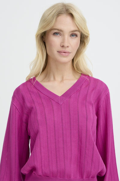 Morla Pointelle Sweater (Festival Fuschia)