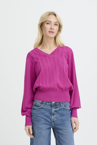 Morla Pointelle Sweater (Festival Fuschia)