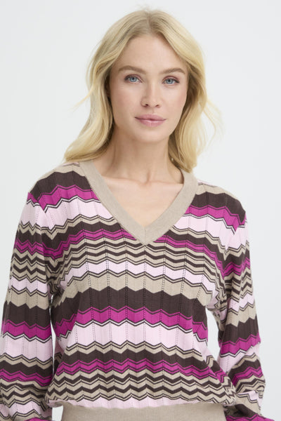 Morla Pointelle Sweater (Zig Zag)
