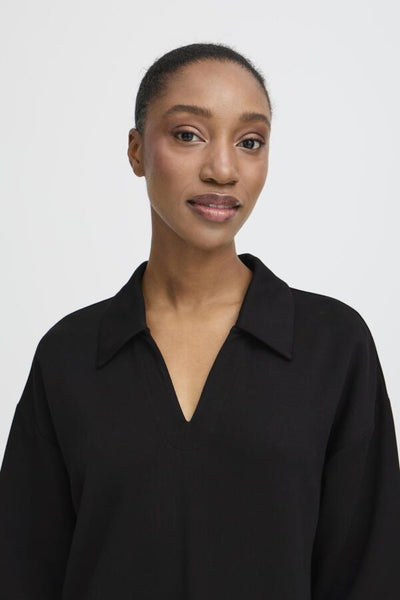 Pusti Polo Dress (Black)