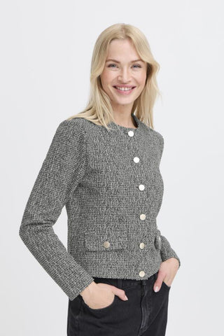 Rowan Button Jacket (Salt & Pepper)