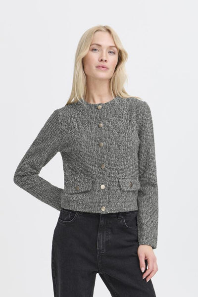 Rowan Button Jacket (Salt & Pepper)