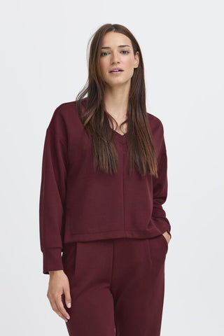Pusti V Neck Sweatshirt (Port Royale)