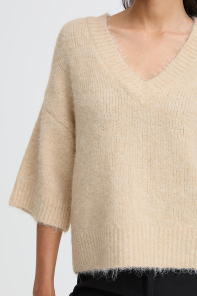 Millar V Neck Sweater (Birch Melange)