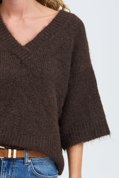 Millar V Neck Sweater (Java Mélange)