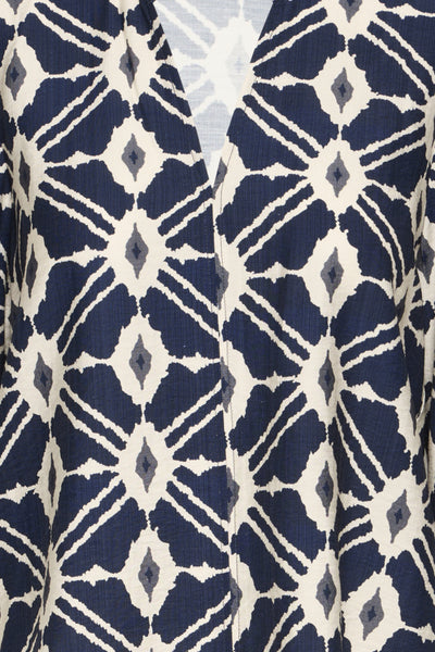 Ikaia Blouse (Navy Print)
