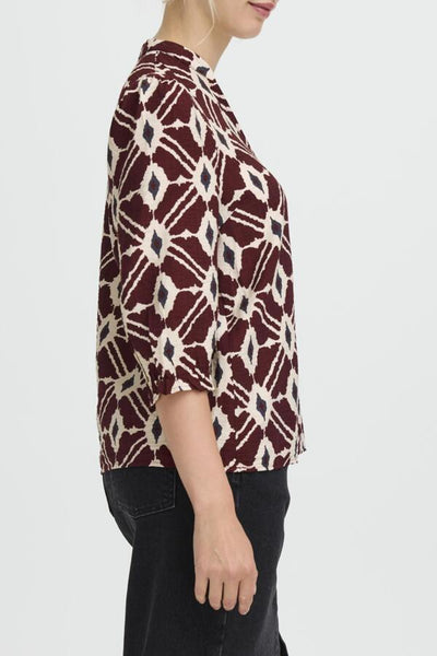 Ikaia Blouse (Red Print)