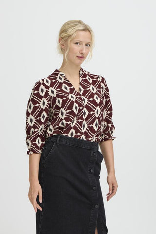 Ikaia Blouse (Red Print)