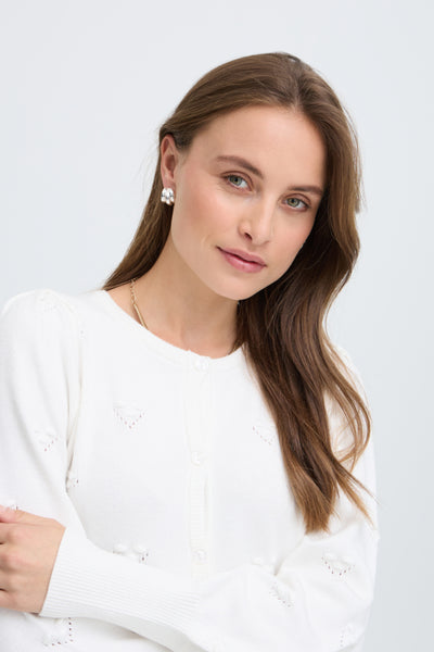 Manina Button Cardigan (Marshmallow)