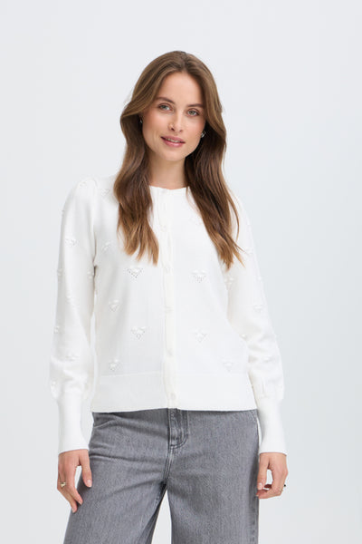 Manina Button Cardigan (Marshmallow)