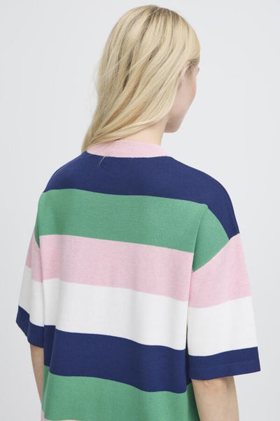 Morla Striped Knit Dress (Parfait Pink)