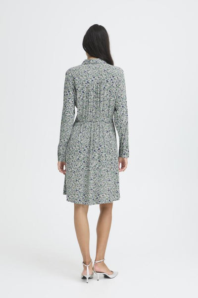 Gabria Shirt Dress (Blue Ditsy)