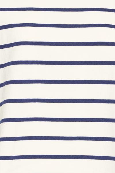 Saima Cotton Stripe Top (Navy Stripe)