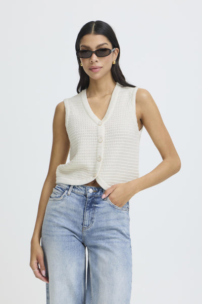 Mikala Cotton Vest/ Tank (Birch)