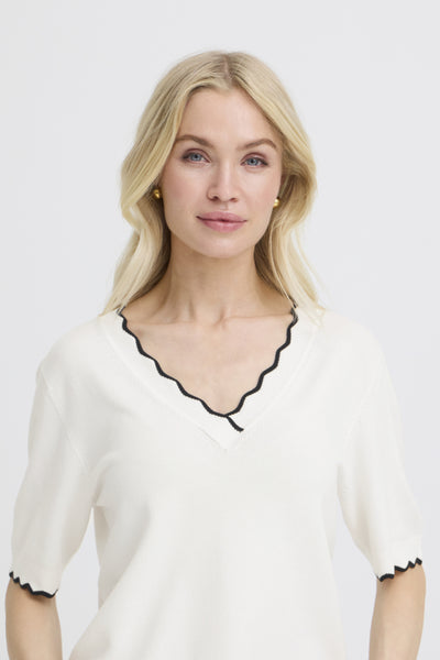 Morla Contrast Sweater (Marshmallow)