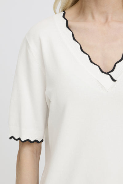 Morla Contrast Sweater (Marshmallow)