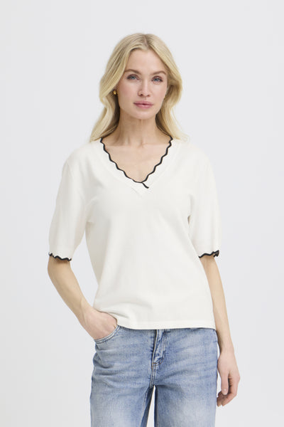 Morla Contrast Sweater (Marshmallow)