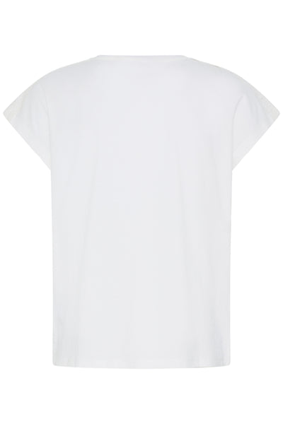 Prismi Lace Trim Cotton Tshirt (Marshmallow)
