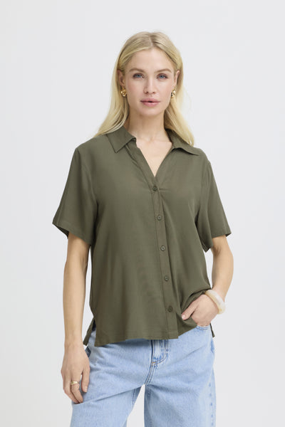 Joella Button Down Blouse (Kalamata)