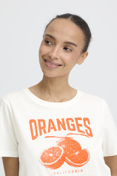 Oranges Cotton T-Shirt (White)