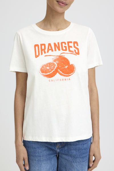Oranges Cotton T-Shirt (White)