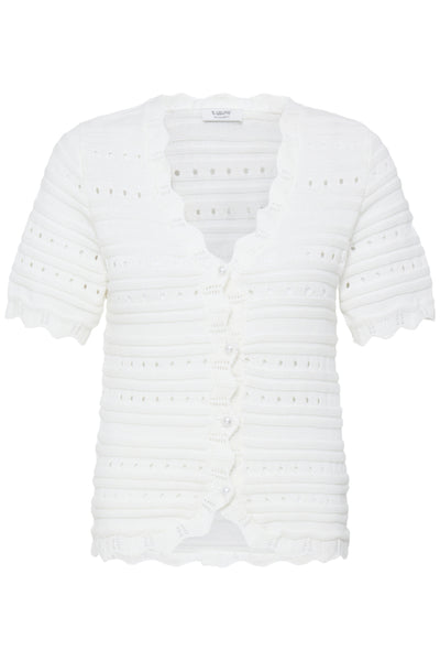 Naski Short Sleeve Cardigan (Marshmallow)